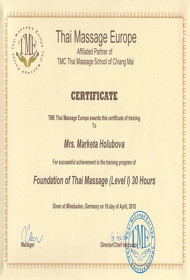 Thai Massage Certificate TME